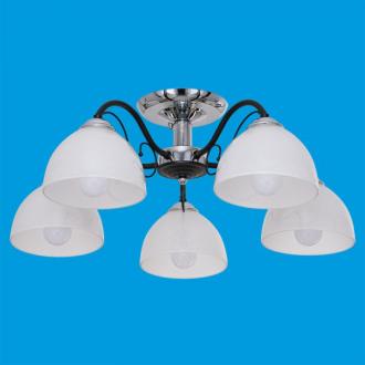 ЭкономСвет Потолочный светильник 018D/5CR+BK WT - Интернет-магазин бытовой техники, вентиляции, гигиенического оборудования Энерготехника, Екатеринбург