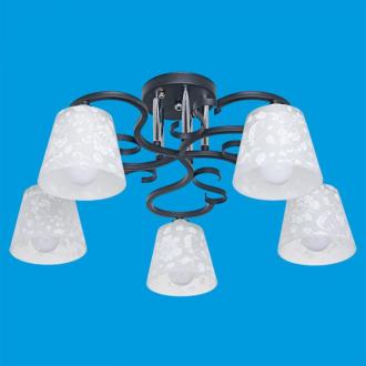 Люстра классическая ЭкономСвет 058/5CR+BK WT - Интернет-магазин бытовой техники, вентиляции, гигиенического оборудования Энерготехника, Екатеринбург