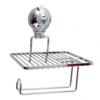 Delphinium.Держатель д/туал.бумаги с полк. на присоске (Air-lock) UI-3003 101125 - Интернет-магазин бытовой техники, вентиляции, гигиенического оборудования Энерготехника, Екатеринбург