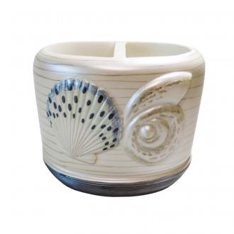 Delphinium.Стакан д/зубных щеток "Ракушка" полирезина 106148 - Интернет-магазин бытовой техники, вентиляции, гигиенического оборудования Энерготехника, Екатеринбург
