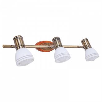 Спотовый светильник ЭкономСвет 13714/3AB+CF WT - Интернет-магазин бытовой техники, вентиляции, гигиенического оборудования Энерготехника, Екатеринбург