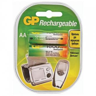 GP Батарейки аккумуляторные, АА, Ni-Mh, 1800 mAh, 2 шт., в блистере, 180AAHC-2DECRC2 - Интернет-магазин бытовой техники, вентиляции, гигиенического оборудования Энерготехника, Екатеринбург
