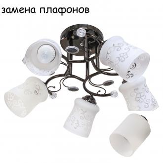 Потолочный светильник ЭкономСвет 1409/5BK WT - Интернет-магазин бытовой техники, вентиляции, гигиенического оборудования Энерготехника, Екатеринбург