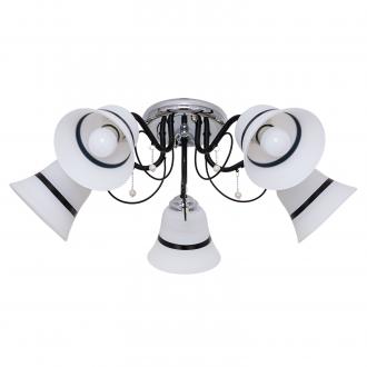 Потолочный светильник ЭкономСвет 045B/5CR+BK WT - Интернет-магазин бытовой техники, вентиляции, гигиенического оборудования Энерготехника, Екатеринбург