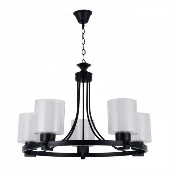 Потолочный светильник ЭкономСвет 66016/5BK WT+CL - Интернет-магазин бытовой техники, вентиляции, гигиенического оборудования Энерготехника, Екатеринбург