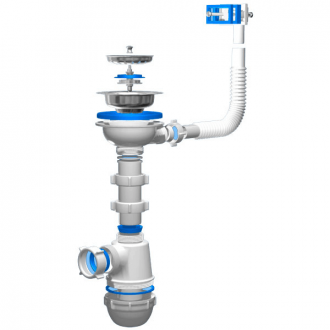 Сифон Ани Грот 3 1/2"*40 с гибким переливом мойки (А0145S) 1/10 - Интернет-магазин бытовой техники, вентиляции, гигиенического оборудования Энерготехника, Екатеринбург