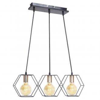 Подвесной светильник ЭкономСвет 10221/3BK+FG BK - Интернет-магазин бытовой техники, вентиляции, гигиенического оборудования Энерготехника, Екатеринбург