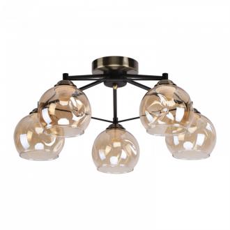 Потолочный светильник ЭкономСвет 25031/5BK+AB AMB - Интернет-магазин бытовой техники, вентиляции, гигиенического оборудования Энерготехника, Екатеринбург