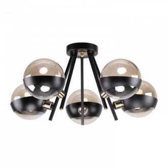 Потолочный светильник ЭкономСвет 26074/5BK+AB AMB - Интернет-магазин бытовой техники, вентиляции, гигиенического оборудования Энерготехника, Екатеринбург