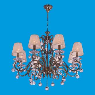 ЭкономСвет.Люстра потолочная классика с хрусталем 2804 / 8AB WT - Интернет-магазин бытовой техники, вентиляции, гигиенического оборудования Энерготехника, Екатеринбург