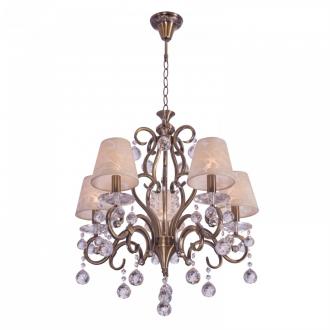 ЭкономСвет.Люстра потолочная классика с хрусталем 2804 / 5AB WT - Интернет-магазин бытовой техники, вентиляции, гигиенического оборудования Энерготехника, Екатеринбург