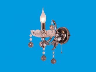 ЭкономСвет.Бра настенная классика с хрусталем 2812 / 1wPB SM + WT - Интернет-магазин бытовой техники, вентиляции, гигиенического оборудования Энерготехника, Екатеринбург