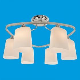 ЭкономСвет.Люстра модерн 33218 / 6CR + WT WT - Интернет-магазин бытовой техники, вентиляции, гигиенического оборудования Энерготехника, Екатеринбург