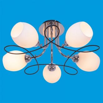 ЭкономСвет.Люстра 37330 / 5SBK + CR WT - Интернет-магазин бытовой техники, вентиляции, гигиенического оборудования Энерготехника, Екатеринбург