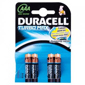 DURACELL Батарейки TurboMax, AAA LR3, Alkaline, комплект 4 шт., блистер, 1,5 В 450405 - Интернет-магазин бытовой техники, вентиляции, гигиенического оборудования Энерготехника, Екатеринбург