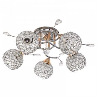 ЭкономСвет.Люстра модерн 4603MN/5CR+FG WT - Интернет-магазин бытовой техники, вентиляции, гигиенического оборудования Энерготехника, Екатеринбург