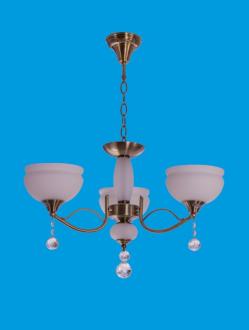 ЭкономСвет.Люстра потолочная классика с хрусталем 4638 / 3AB WT - Интернет-магазин бытовой техники, вентиляции, гигиенического оборудования Энерготехника, Екатеринбург