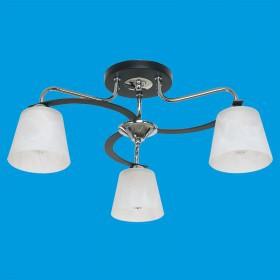 ЭкономСвет.Люстра модерн 50584 / 3CR + BK WT - Интернет-магазин бытовой техники, вентиляции, гигиенического оборудования Энерготехника, Екатеринбург