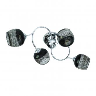 Потолочный светильник ЭкономСвет 10128/4CR BK+CL - Интернет-магазин бытовой техники, вентиляции, гигиенического оборудования Энерготехника, Екатеринбург