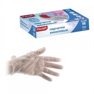 PACLAN Перчатки виниловые, 50 пар (100 штук), без х/б напыления, размер M (средний) - Интернет-магазин бытовой техники, вентиляции, гигиенического оборудования Энерготехника, Екатеринбург