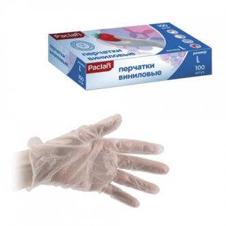 PACLAN Перчатки виниловые, 50 пар (100 штук), без х/б напыления, размер L (большой) - Интернет-магазин бытовой техники, вентиляции, гигиенического оборудования Энерготехника, Екатеринбург