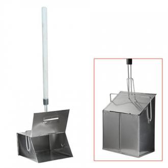 Совок для мусора металлический, с крышкой-ловушкой, 24х29 см, с деревянной ручкой 75 см 603586 - Интернет-магазин бытовой техники, вентиляции, гигиенического оборудования Энерготехника, Екатеринбург
