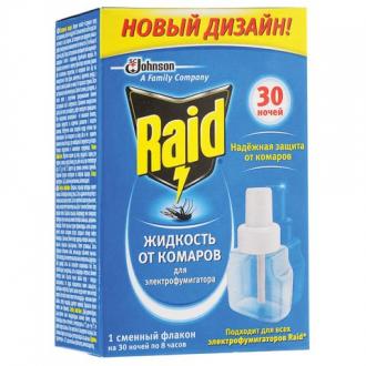 RAID Средство от насекомых жидкость для фумигатора 30 ночей, сменный блок, 643866 - Интернет-магазин бытовой техники, вентиляции, гигиенического оборудования Энерготехника, Екатеринбург