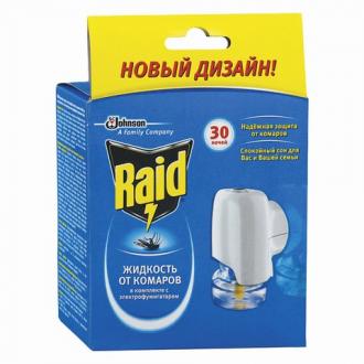 RAID Средство от насекомых фумигатор + жидкость 30 ночей, 685403 - Интернет-магазин бытовой техники, вентиляции, гигиенического оборудования Энерготехника, Екатеринбург