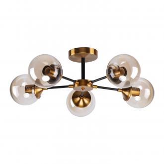 Потолочный светильник ЭкономСвет 20713/5GD+BK AMB - Интернет-магазин бытовой техники, вентиляции, гигиенического оборудования Энерготехника, Екатеринбург