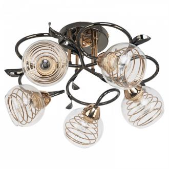 ЭкономСвет.Светильник эконом 70346/5BK+GD CL - Интернет-магазин бытовой техники, вентиляции, гигиенического оборудования Энерготехника, Екатеринбург