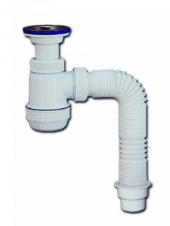 Сифон "МИНИ Элит" с нержавеющей чашкой Ф70 мм и гибкой трубой (1 1/2"- Ф40/50) - Интернет-магазин бытовой техники, вентиляции, гигиенического оборудования Энерготехника, Екатеринбург