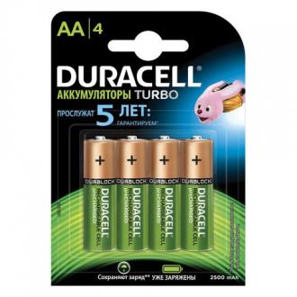 DURACELL Батареи аккумуляторные AA, Ni-Mh, заряженные, 4 шт., 2500 mAh, в блистере, 1,2 В, 81472345 - Интернет-магазин бытовой техники, вентиляции, гигиенического оборудования Энерготехника, Екатеринбург