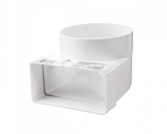 VENTS Соединительное колено плоских-круглых каналов 521 б/я (55*110, 100 мм) - Интернет-магазин бытовой техники, вентиляции, гигиенического оборудования Энерготехника, Екатеринбург