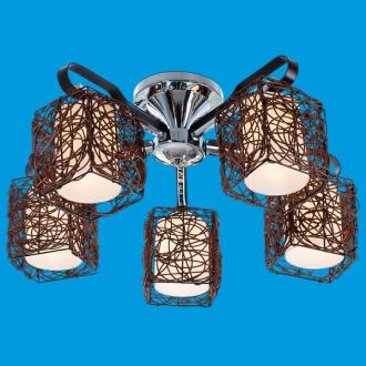 ЭкономСвет.Люстра модерн 90157 / 5CR + WENGE BR - Интернет-магазин бытовой техники, вентиляции, гигиенического оборудования Энерготехника, Екатеринбург