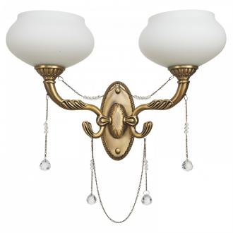 Бра классическое с хрусталем Ben Crezo B11185/2wABP - Интернет-магазин бытовой техники, вентиляции, гигиенического оборудования Энерготехника, Екатеринбург