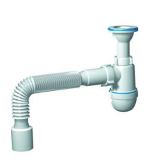 Сифон Ани1 1/4"*40 с гибкой трубой 40*50 (C2010) 1/30 - Интернет-магазин бытовой техники, вентиляции, гигиенического оборудования Энерготехника, Екатеринбург