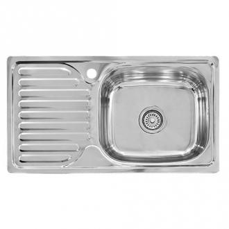 Мойка I-TECH квадратная с сушилкой слева 760х420х180х0,8 мат + комплект сливной арматуры /10 - Интернет-магазин бытовой техники, вентиляции, гигиенического оборудования Энерготехника, Екатеринбург