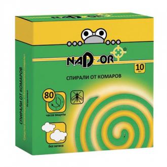NADZOR Средство от насекомых спираль 10 шт., от комаров, бездымные, без запаха ISM004C - Интернет-магазин бытовой техники, вентиляции, гигиенического оборудования Энерготехника, Екатеринбург