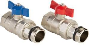 Кран MVI без термометров для коллектора (комплект 2 штуки) 1" /25 - Интернет-магазин бытовой техники, вентиляции, гигиенического оборудования Энерготехника, Екатеринбург