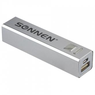 Аккумулятор внешний SONNEN POWERBANK V61С, 2600 mAh, литий-ионный, серебристый, алюминиевый корпус - Интернет-магазин бытовой техники, вентиляции, гигиенического оборудования Энерготехника, Екатеринбург