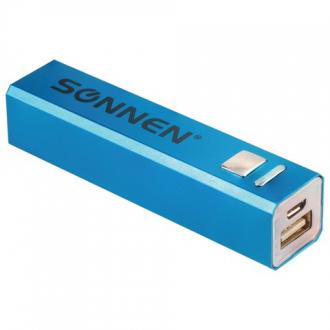 Аккумулятор внешний SONNEN POWERBANK V61С, 2600 mAh, литий-ионный, синий, алюминиевый - Интернет-магазин бытовой техники, вентиляции, гигиенического оборудования Энерготехника, Екатеринбург