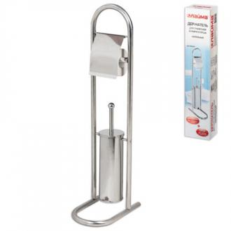 Держатель для туалетной бумаги и ерша ЛАЙМА, напольный, нержавеющая сталь, зеркальный - Интернет-магазин бытовой техники, вентиляции, гигиенического оборудования Энерготехника, Екатеринбург