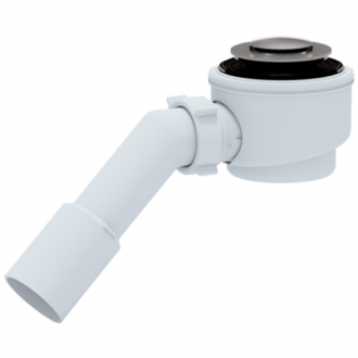 Сифон Ани для душевого поддона 1 1/2''*50/60 переходной трубой 45°40*50, клик-клак (Е411CL) 1/15 - Интернет-магазин бытовой техники, вентиляции, гигиенического оборудования Энерготехника, Екатеринбург
