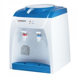 Кулер для воды (диспенсер) SONNEN TS-02, настольный, нагрев/без охлаждения, 2 крана, белый/синий - Интернет-магазин бытовой техники, вентиляции, гигиенического оборудования Энерготехника, Екатеринбург