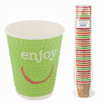 Одноразовые стаканы "Хухтамаки" 37шт бумажные двухслойные 300мл "Enjoy" цветная печать для хол/гор - Интернет-магазин бытовой техники, вентиляции, гигиенического оборудования Энерготехника, Екатеринбург