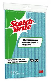 Микроволоконная салфетка Оптима, Scotch-Brite - Интернет-магазин бытовой техники, вентиляции, гигиенического оборудования Энерготехника, Екатеринбург