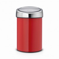 Ведро для мусора  Brabantia  TOUCH BIN(3л) - пламенно-красный - Интернет-магазин бытовой техники, вентиляции, гигиенического оборудования Энерготехника, Екатеринбург