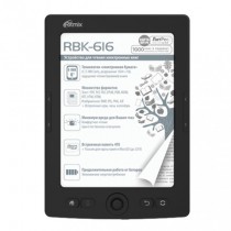 RITMIX Электронная книга RBK-616, 6" (15 см), 4 Gb, E-ink, MicroSD, черная, 15119955 - Интернет-магазин бытовой техники, вентиляции, гигиенического оборудования Энерготехника, Екатеринбург