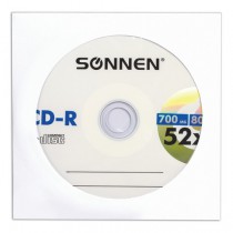 Диск CD-R SONNEN, 700 Mb, 52x, бумажный конверт (1 штука) - Интернет-магазин бытовой техники, вентиляции, гигиенического оборудования Энерготехника, Екатеринбург