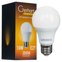 Лампа  Gerhort 10W GERHORT A60 LED 3000K E27 - Интернет-магазин бытовой техники, вентиляции, гигиенического оборудования Энерготехника, Екатеринбург